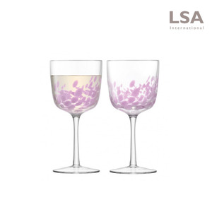 [LSA] 초크 와인잔 로즈 2P세트 300ml